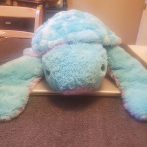 Plush Turtle Toy - Blue and Pink
